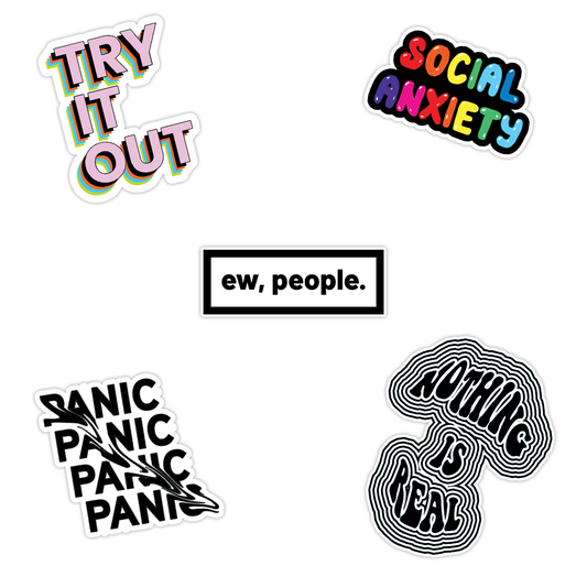 5 Sticker Bundle for Introverts