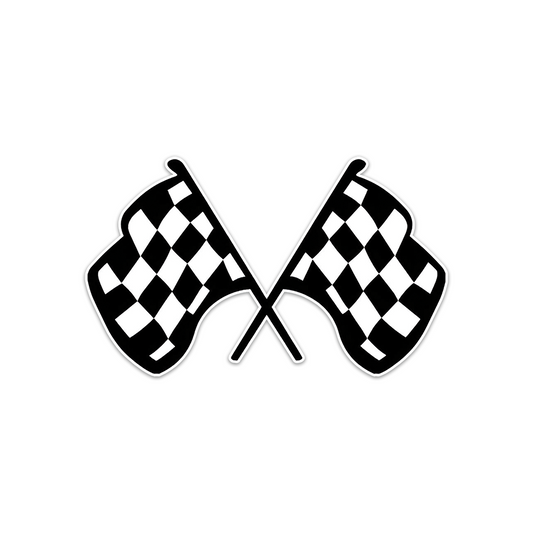 Racing Car Flag sticker