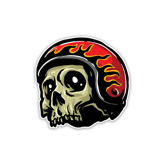 Classic Skull Rider Bike sticker