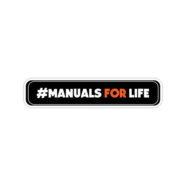 Manuals for life sticker