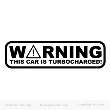 Turbocharged car decal sticker