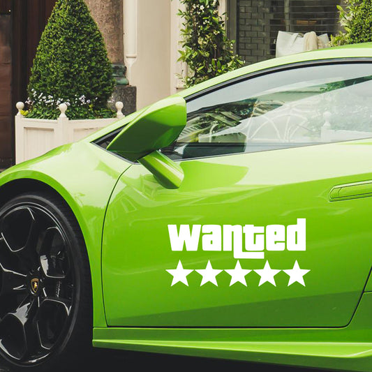 Wanted Car Decal