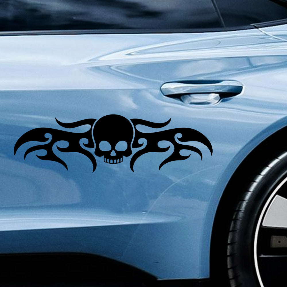 Skull Flame Car Decal