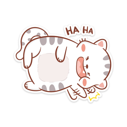 Purrfect Laughter Sticker