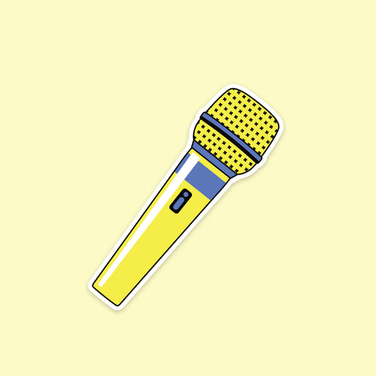 Retro Mic Sticker