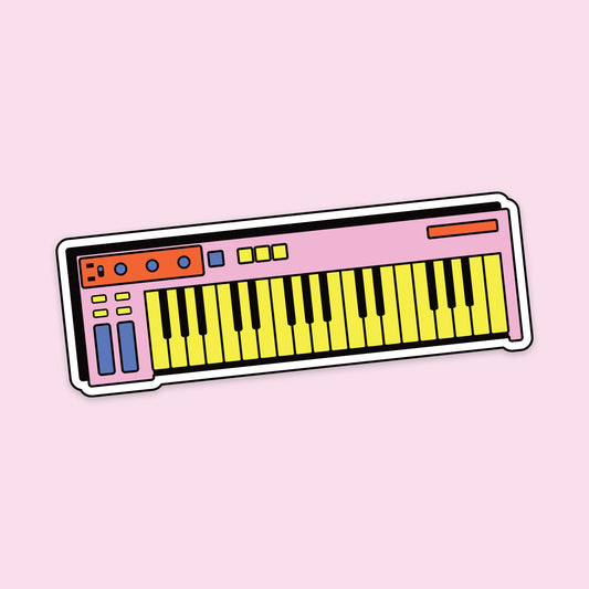 Retro Piano Sticker