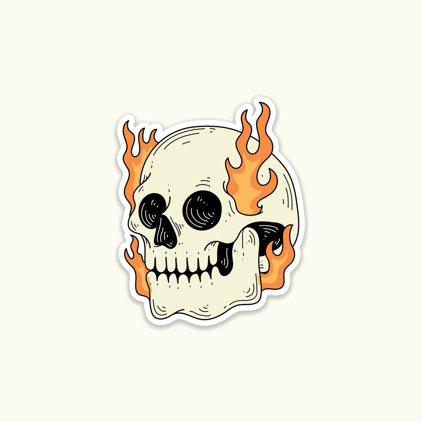 Inferno Skull Sticker