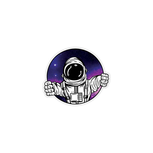 Astronaut Space Sticker