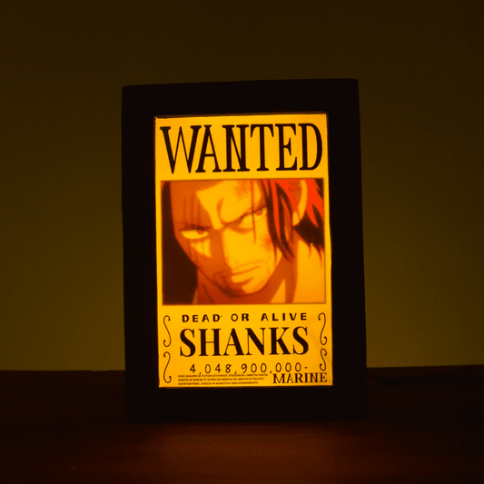 One Piece Wanted Poster Anime Glow Up Light box