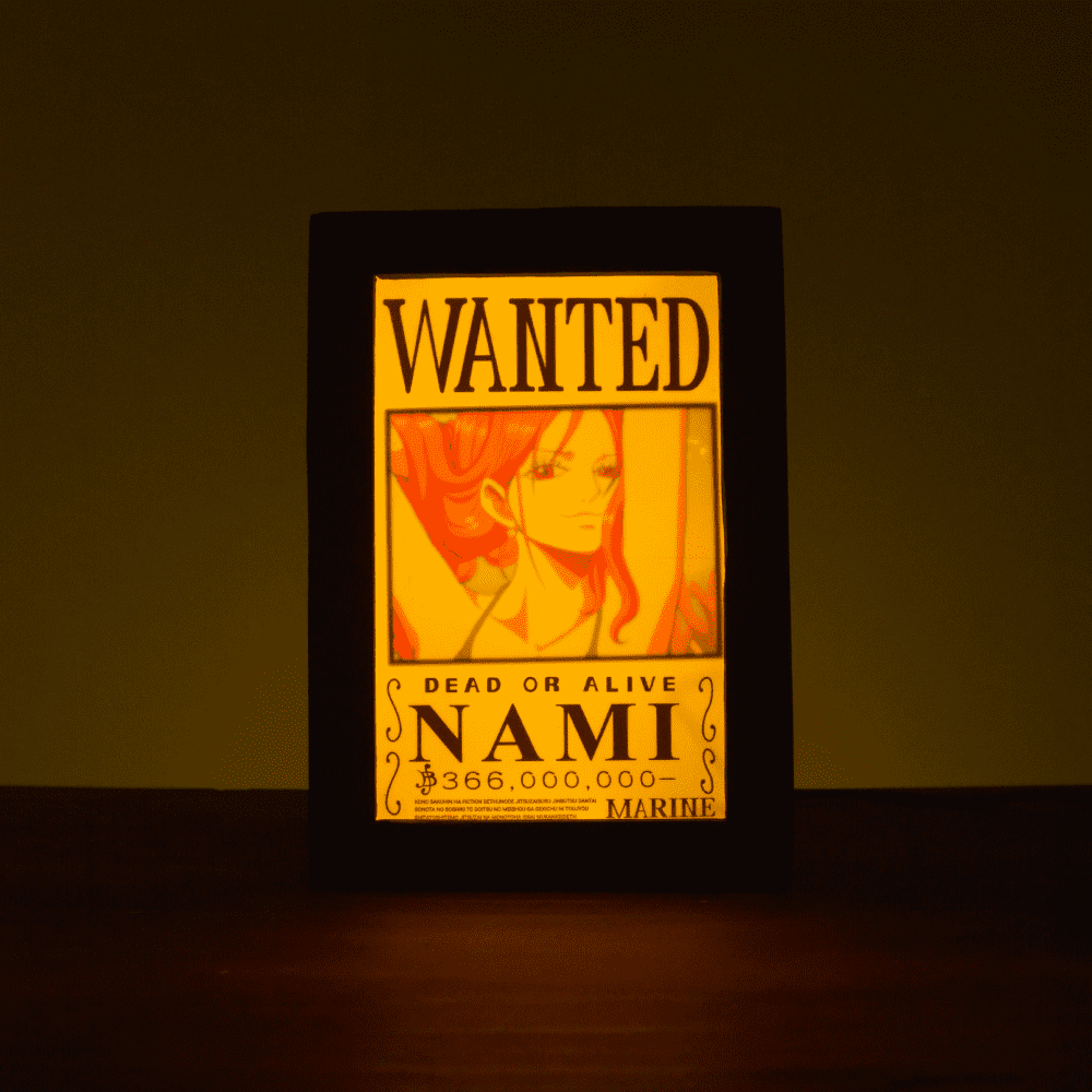 One Piece Wanted Poster Anime Glow Up Light box