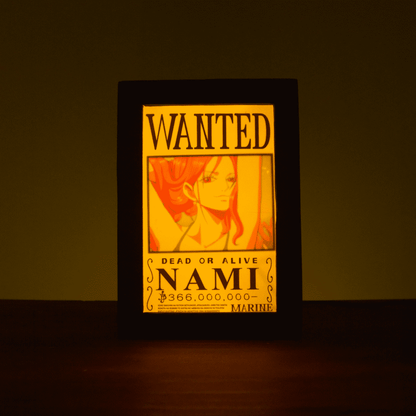 One Piece Wanted Poster Anime Glow Up Light box