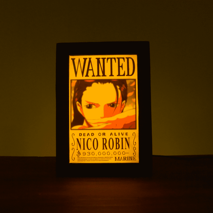 One Piece Wanted Poster Anime Glow Up Light box