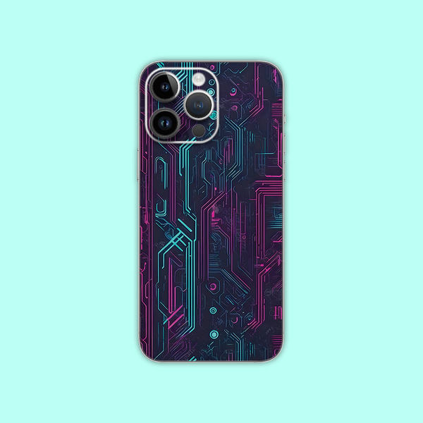 Tech cyberpunk pattern Mobile Skin