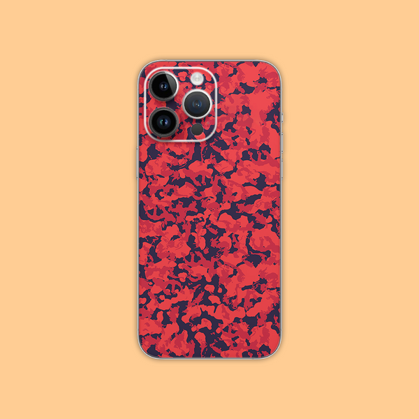 Red and Black Camouflage Mobile Skin