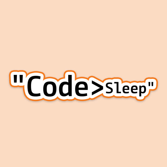 No Sleep, Just Code Sticker