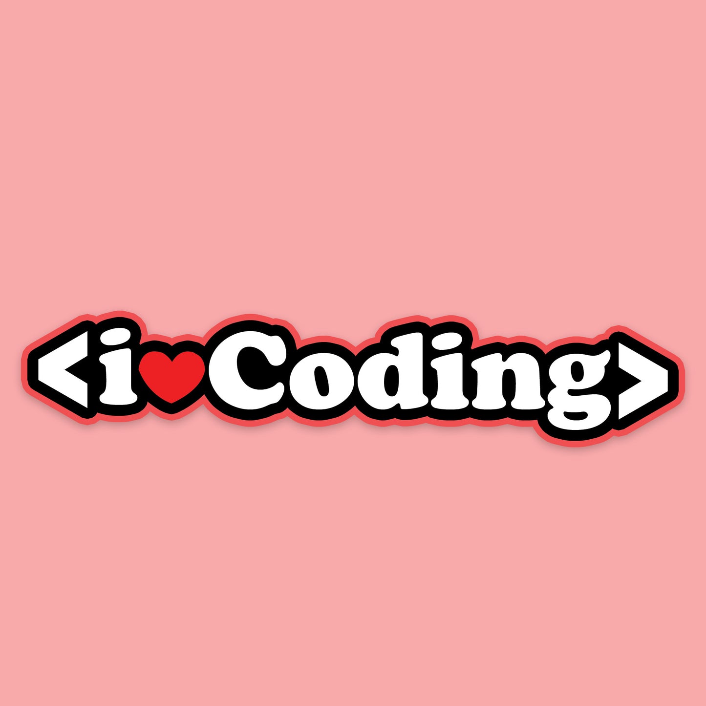 I love Coding Sticker