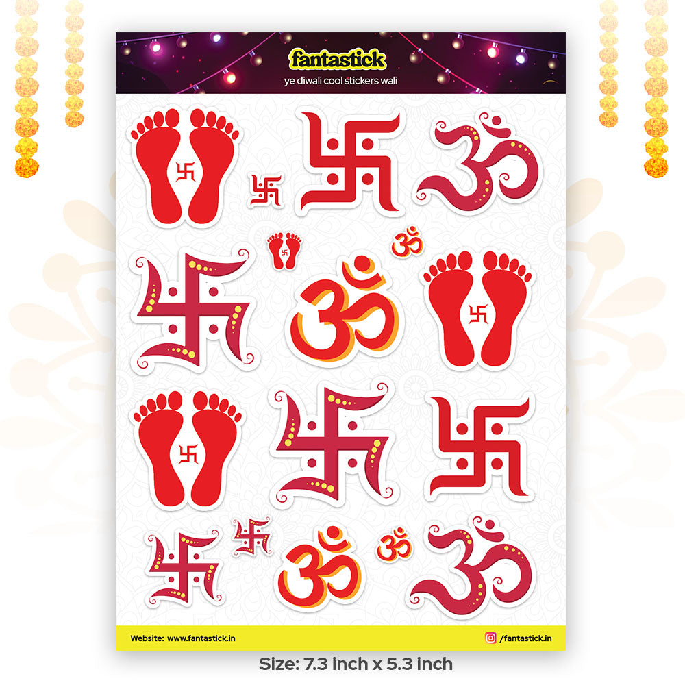 Symbols of Light and Peace Stickers