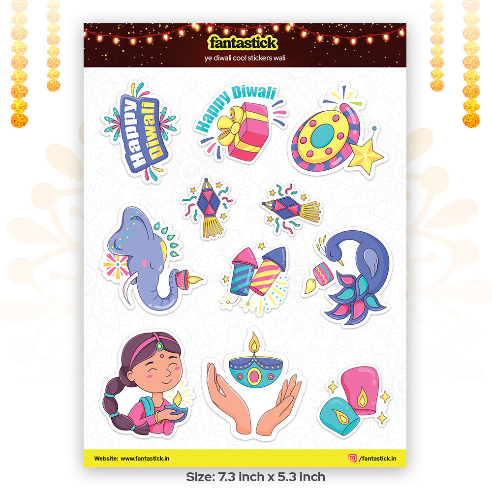 Cute diwali stickers