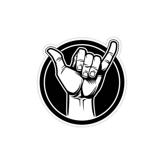 Biker hand sign sticker