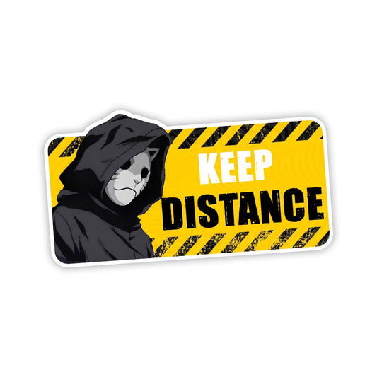 Keep distance car bumper sticker