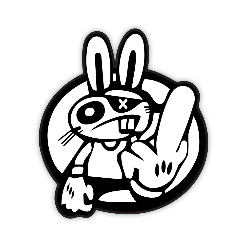 Evil rabbit car sticker – Fantastick