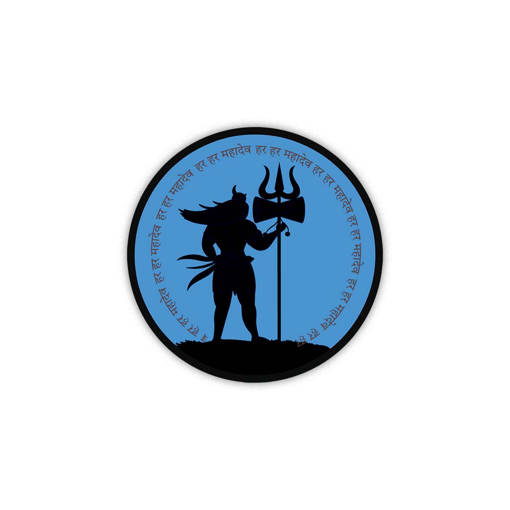 Mahadev Blue Sticker