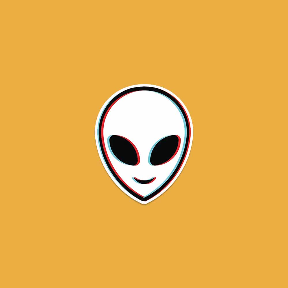 Alien Face Sticker