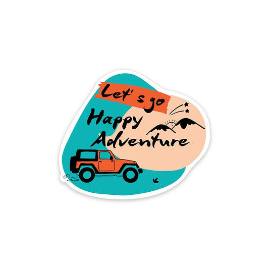 Happy Adventure Travel Sticker